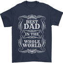 Best Dad in the Word Fathers Day Mens T-Shirt 100% Cotton Navy Blue
