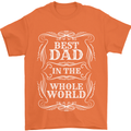 Best Dad in the Word Fathers Day Mens T-Shirt 100% Cotton Orange