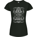 Best Dad in the Word Fathers Day Womens Petite Cut T-Shirt Black