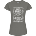 Best Dad in the Word Fathers Day Womens Petite Cut T-Shirt Charcoal