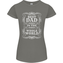 Best Dad in the Word Fathers Day Womens Petite Cut T-Shirt Charcoal