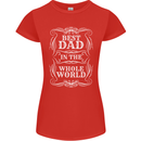 Best Dad in the Word Fathers Day Womens Petite Cut T-Shirt Red