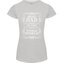 Best Dad in the Word Fathers Day Womens Petite Cut T-Shirt Sports Grey