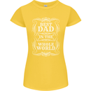 Best Dad in the Word Fathers Day Womens Petite Cut T-Shirt Yellow