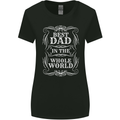 Best Dad in the Word Fathers Day Womens Wider Cut T-Shirt Black
