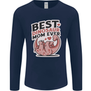 Best Dinosaur Mom Ever Mothers Day Mens Long Sleeve T-Shirt Navy Blue