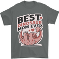 Best Dinosaur Mom Ever Mothers Day Mens T-Shirt 100% Cotton Charcoal