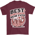 Best Dinosaur Mom Ever Mothers Day Mens T-Shirt 100% Cotton Maroon