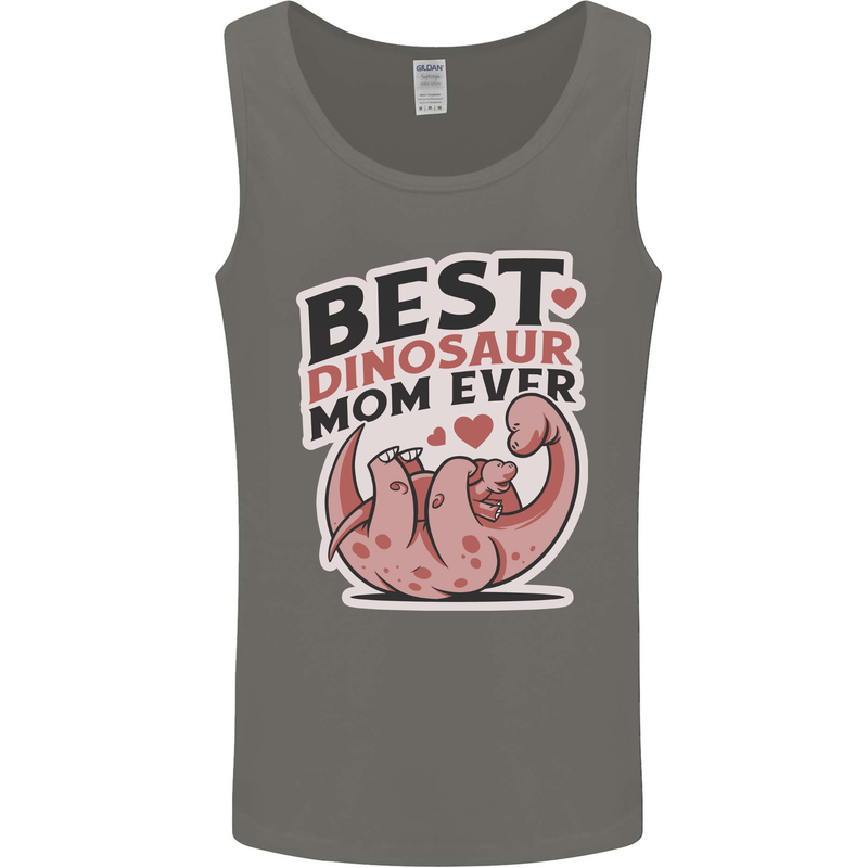 Best Dinosaur Mom Ever Mothers Day Mens Vest Tank Top Charcoal