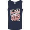 Best Dinosaur Mom Ever Mothers Day Mens Vest Tank Top Navy Blue