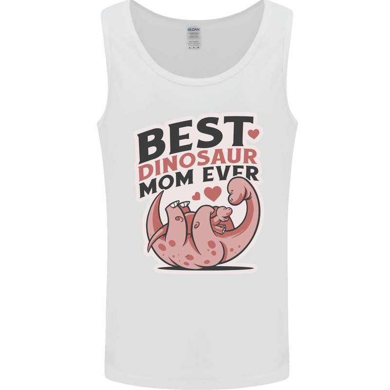 Best Dinosaur Mom Ever Mothers Day Mens Vest Tank Top White
