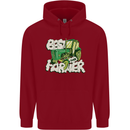 Best Farmer Ever Farming Fathers Day Childrens Kids Hoodie Red