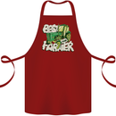 Best Farmer Ever Farming Fathers Day Cotton Apron 100% Organic Maroon