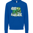 Best Farmer Ever Farming Fathers Day Kids Sweatshirt Jumper Royal Blue