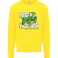 Best Farmer Ever Farming Fathers Day Kids Sweatshirt Jumper Yellow