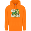 Best Farmer Ever Farming Fathers Day Mens 80% Cotton Hoodie Orange
