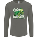 Best Farmer Ever Farming Fathers Day Mens Long Sleeve T-Shirt Charcoal