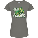 Best Farmer Ever Farming Fathers Day Womens Petite Cut T-Shirt Charcoal