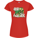 Best Farmer Ever Farming Fathers Day Womens Petite Cut T-Shirt Red