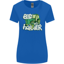 Best Farmer Ever Farming Fathers Day Womens Wider Cut T-Shirt Royal Blue