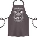 Best Mom in the World Mothers Day Cotton Apron 100% Organic Dark Grey