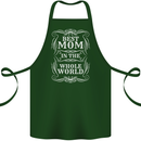 Best Mom in the World Mothers Day Cotton Apron 100% Organic Forest Green