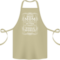 Best Mom in the World Mothers Day Cotton Apron 100% Organic Khaki