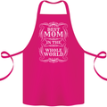 Best Mom in the World Mothers Day Cotton Apron 100% Organic Pink