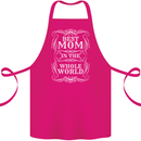 Best Mom in the World Mothers Day Cotton Apron 100% Organic Pink