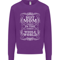 Best Mom in the World Mothers Day Kids Sweatshirt Jumper Purple