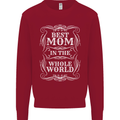 Best Mom in the World Mothers Day Kids Sweatshirt Jumper Red