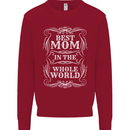 Best Mom in the World Mothers Day Kids Sweatshirt Jumper Red