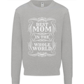 Best Mom in the World Mothers Day Kids Sweatshirt Jumper Sports Grey