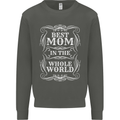Best Mom in the World Mothers Day Kids Sweatshirt Jumper Storm Grey