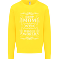 Best Mom in the World Mothers Day Kids Sweatshirt Jumper Yellow