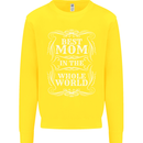 Best Mom in the World Mothers Day Kids Sweatshirt Jumper Yellow