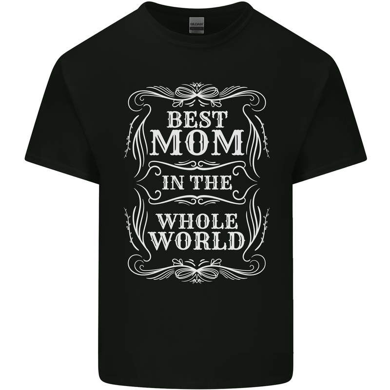 Best Mom in the World Mothers Day Kids T-Shirt Childrens Black