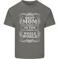 Best Mom in the World Mothers Day Kids T-Shirt Childrens Charcoal