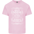 Best Mom in the World Mothers Day Kids T-Shirt Childrens Light Pink