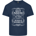 Best Mom in the World Mothers Day Kids T-Shirt Childrens Navy Blue