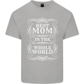 Best Mom in the World Mothers Day Kids T-Shirt Childrens Sports Grey