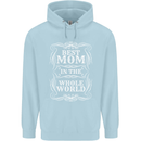Best Mom in the World Mothers Day Mens 80% Cotton Hoodie Light Blue