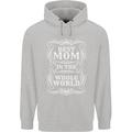 Best Mom in the World Mothers Day Mens 80% Cotton Hoodie Sports Grey