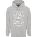 Best Mom in the World Mothers Day Mens 80% Cotton Hoodie Sports Grey