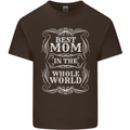 Best Mom in the World Mothers Day Mens Cotton T-Shirt Tee Top Dark Chocolate