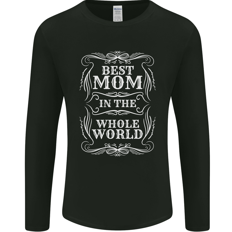 Best Mom in the World Mothers Day Mens Long Sleeve T-Shirt Black