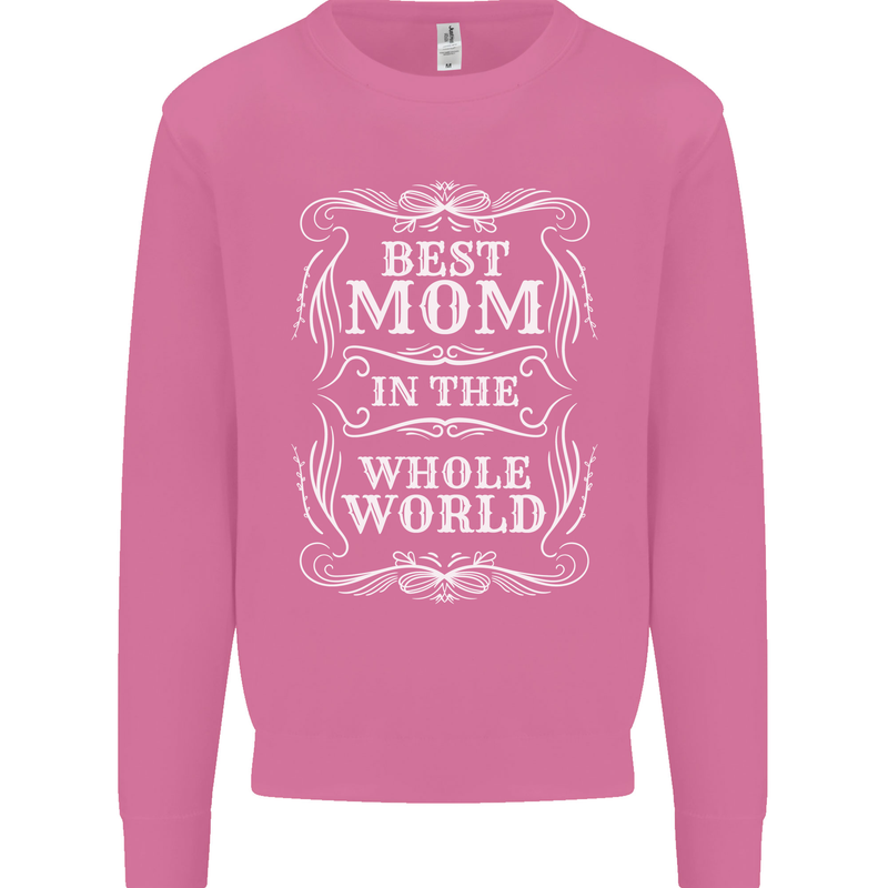 Best Mom in the World Mothers Day Mens Sweatshirt Jumper Azalea