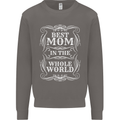 Best Mom in the World Mothers Day Mens Sweatshirt Jumper Charcoal