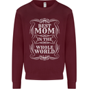 Best Mom in the World Mothers Day Mens Sweatshirt Jumper Maroon