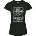 Best Mom in the World Mothers Day Womens Petite Cut T-Shirt Black